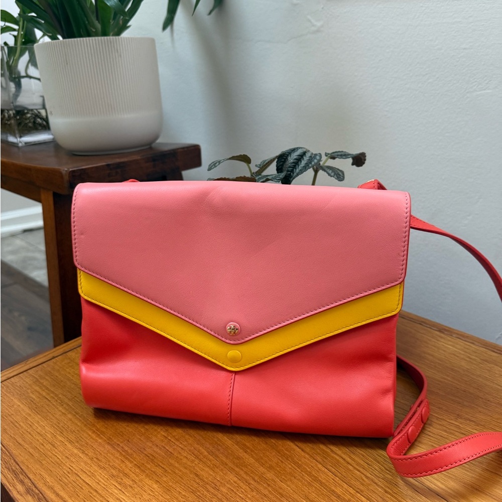 Tory Burch Like New Pink and Yellow Women's Bag